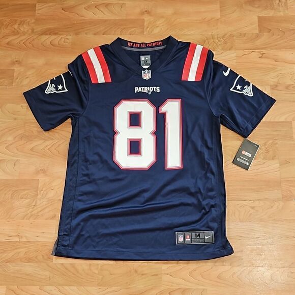 Nike Jonnu Smith New England Patriots  Football Jersey Size M Medium Blue Red - Picture 1 of 9
